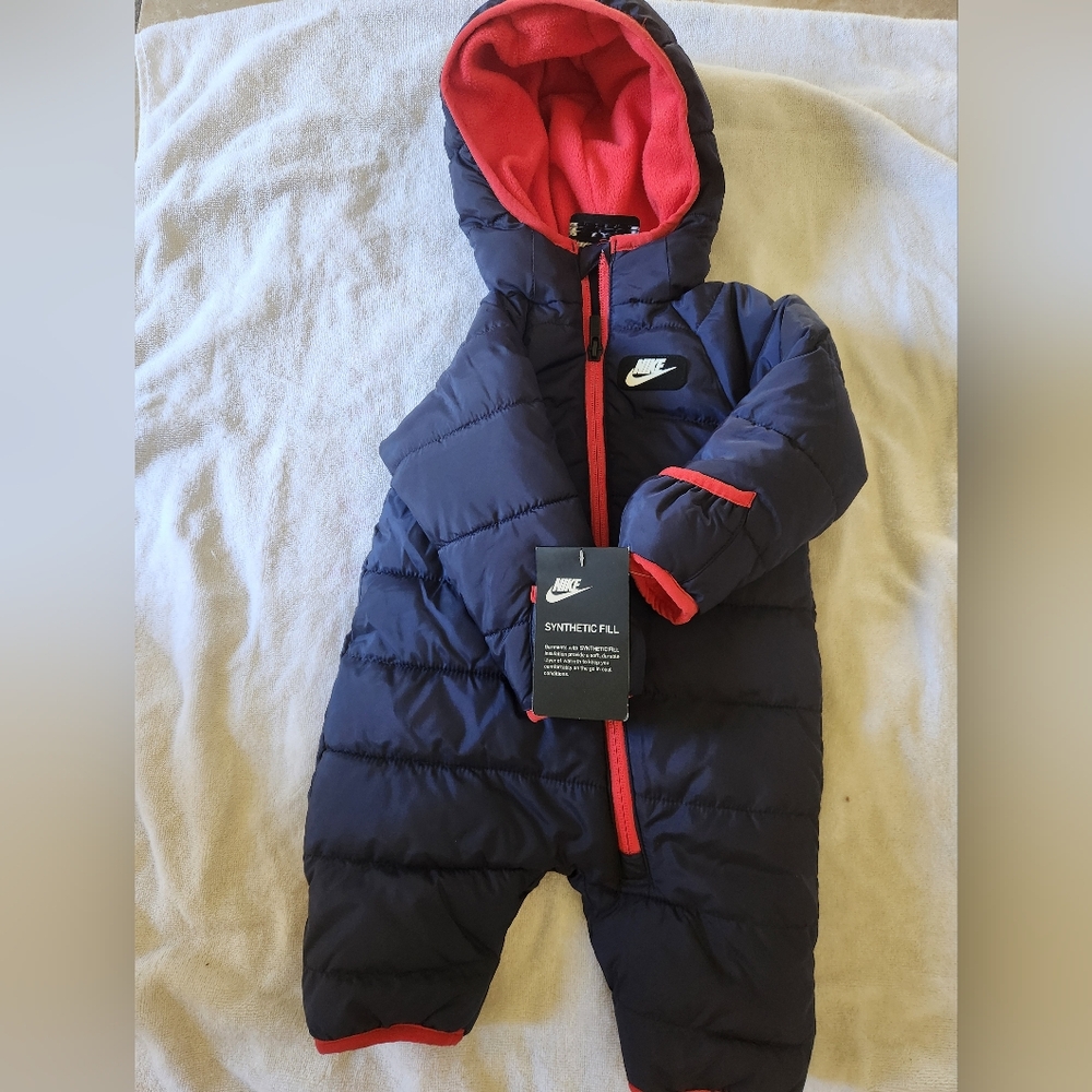 Nike Infant Snowsuit in Navy and Red